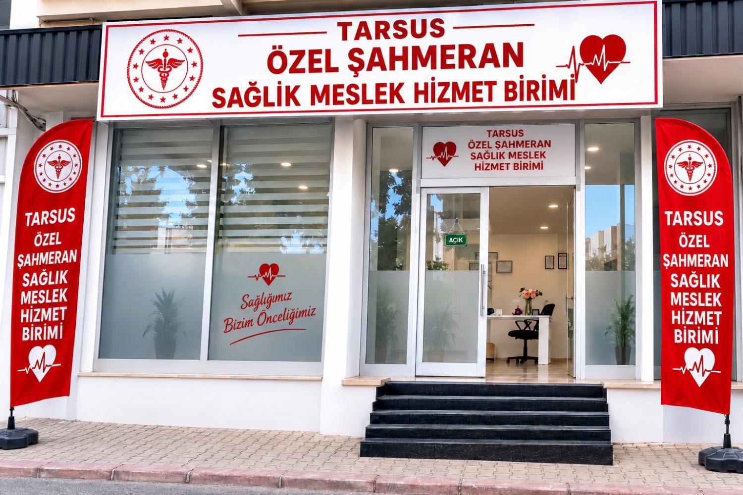 Tarsus Özel Şahmeran Sağlık Meslek Hizmet Birimi dış cephe